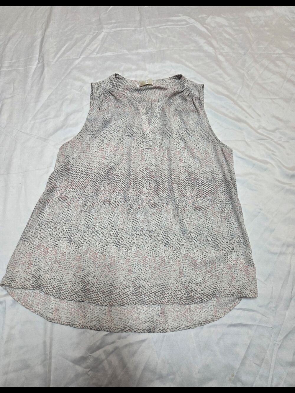 Dalia Sleeveless Printed Camisole - Light Pink and Gray